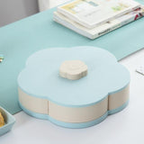 Rotating Fruit Bowl Petal Shape Snack Storage Tray
