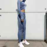 Seamless Tops And Leggings 2 Pieces Set
