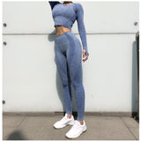 Seamless Tops And Leggings 2 Pieces Set
