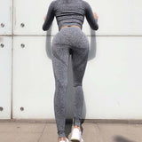 Seamless Tops And Leggings 2 Pieces Set