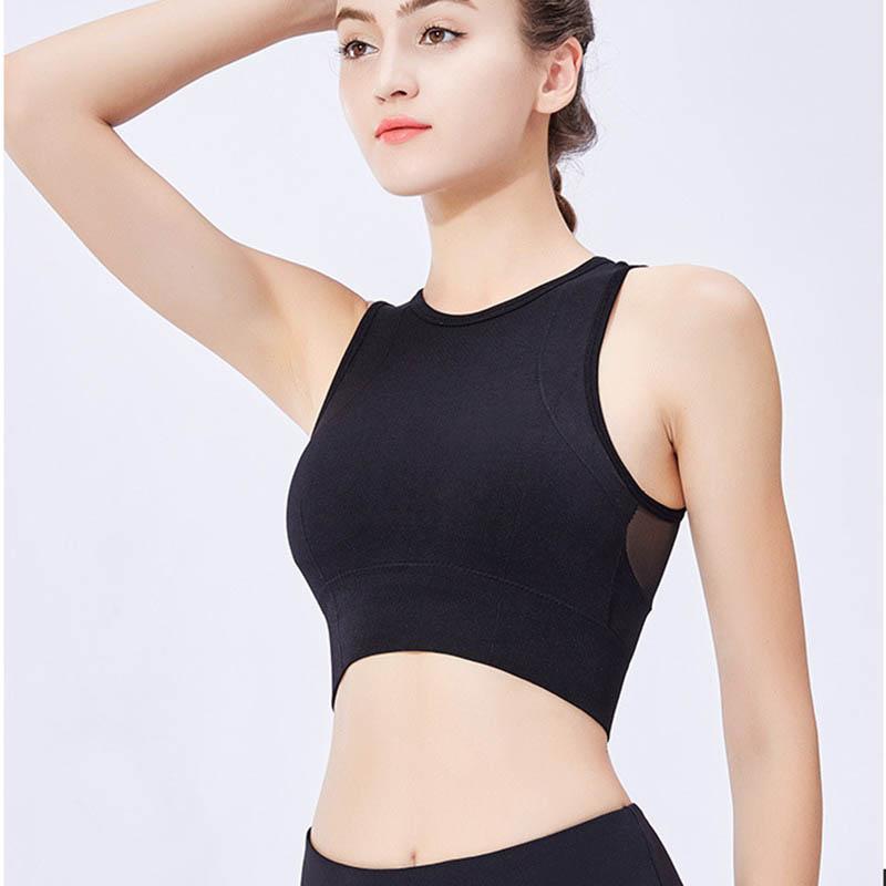 Women Workout Push Up Mesh Bra Tops