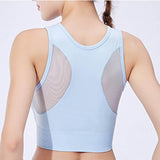Women Workout Push Up Mesh Bra Tops
