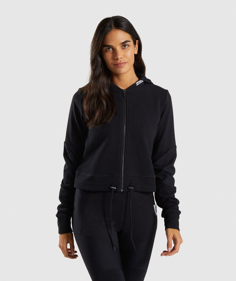 TRUE TEXTURE HOODED BOMBER JACKET