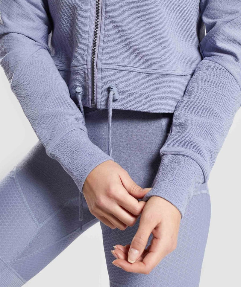 TRUE TEXTURE HOODED BOMBER JACKET
