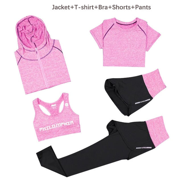 Women Yoga Set Slim Breathable