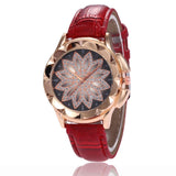 reloj mujer Women's Watches TOP Brand Female Clock Rose Gold Flower Rhinestone montre femme Women Wrist Watch relogio feminino
