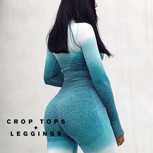 Women Top Workout Clothes Suit Running Sportswear