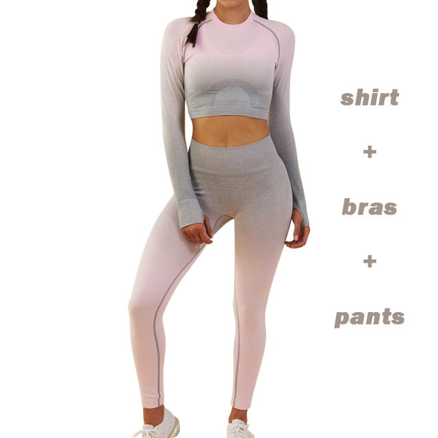 Women Top Workout Clothes Suit Running Sportswear