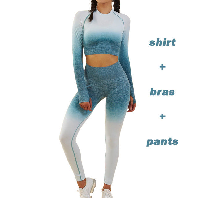Women Top Workout Clothes Suit Running Sportswear