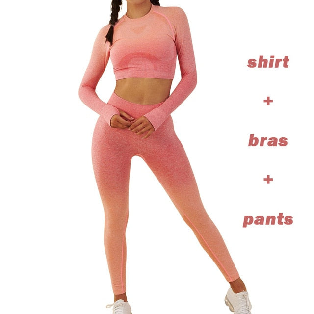 Women Top Workout Clothes Suit Running Sportswear