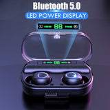 Wireless Bluetooth 5.0 Earphones 8D Stereo Mini Wireless Headphone Waterproof Sport Earbuds Headset Earphone Mic + Charging Case