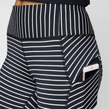 Workout Stripes Printing Leggings With Pockets