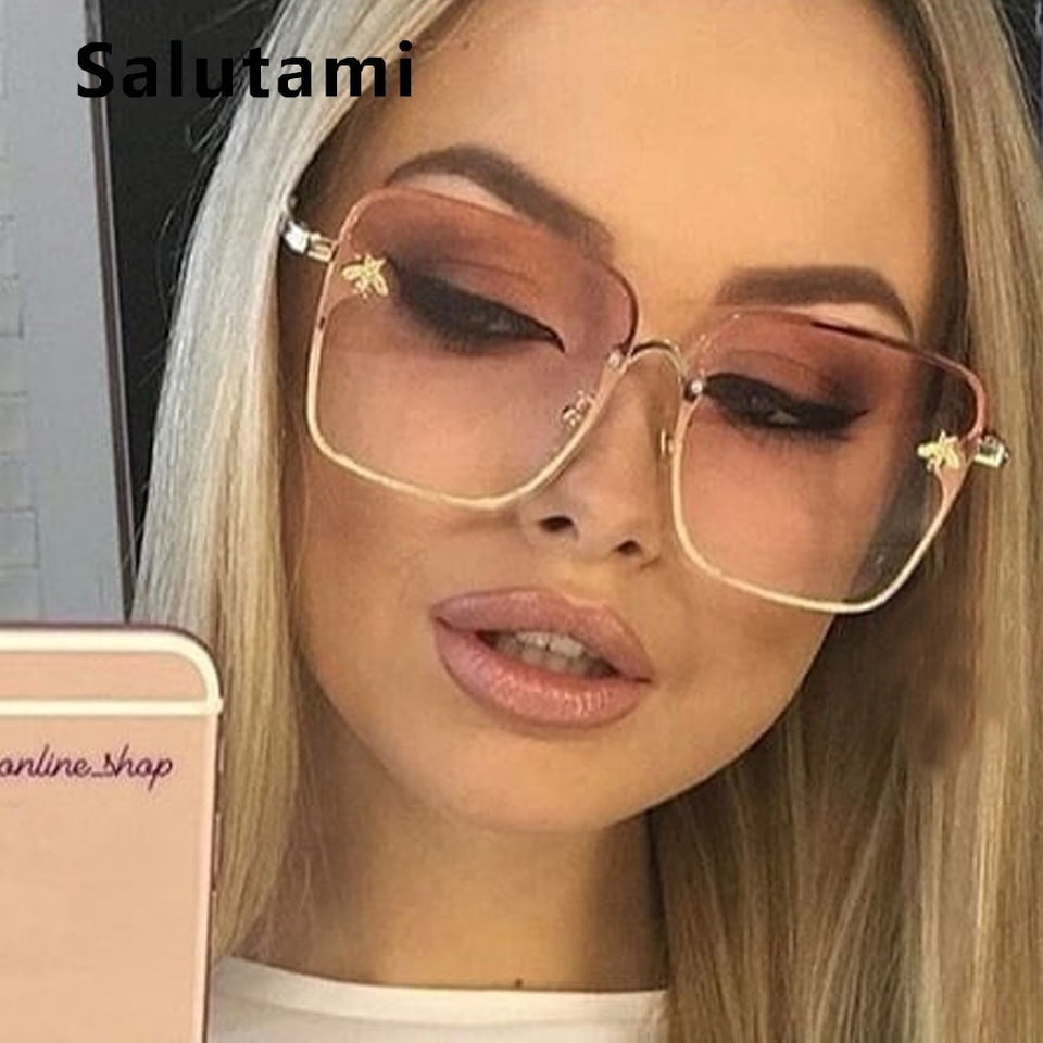 Retro Square Bee Sunglasses Women