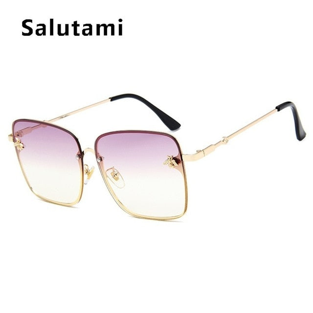 Retro Square Bee Sunglasses Women