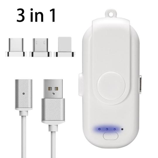 SUPERCHARGE MINI MAGNETIC POWER BANK + 3 PHONE ADAPTERS