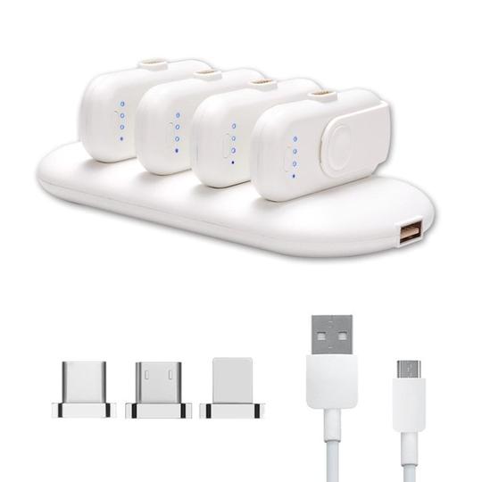 SUPERCHARGE MINI MAGNETIC POWER BANK + 3 PHONE ADAPTERS