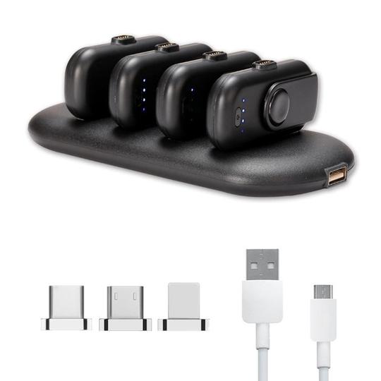 SUPERCHARGE MINI MAGNETIC POWER BANK + 3 PHONE ADAPTERS