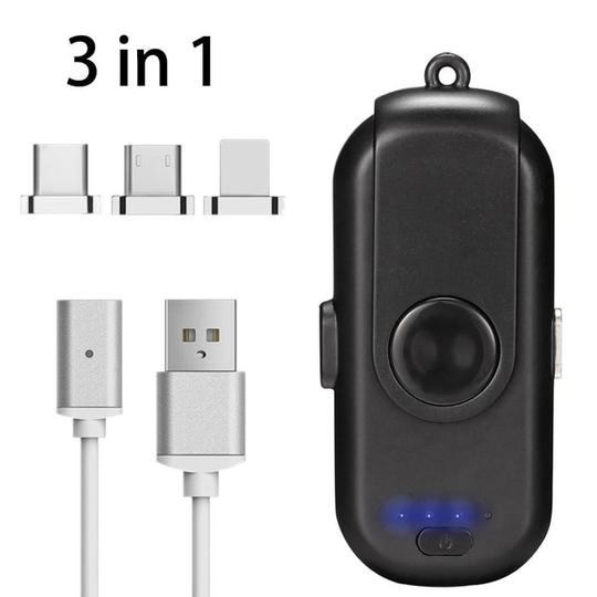 SUPERCHARGE MINI MAGNETIC POWER BANK + 3 PHONE ADAPTERS