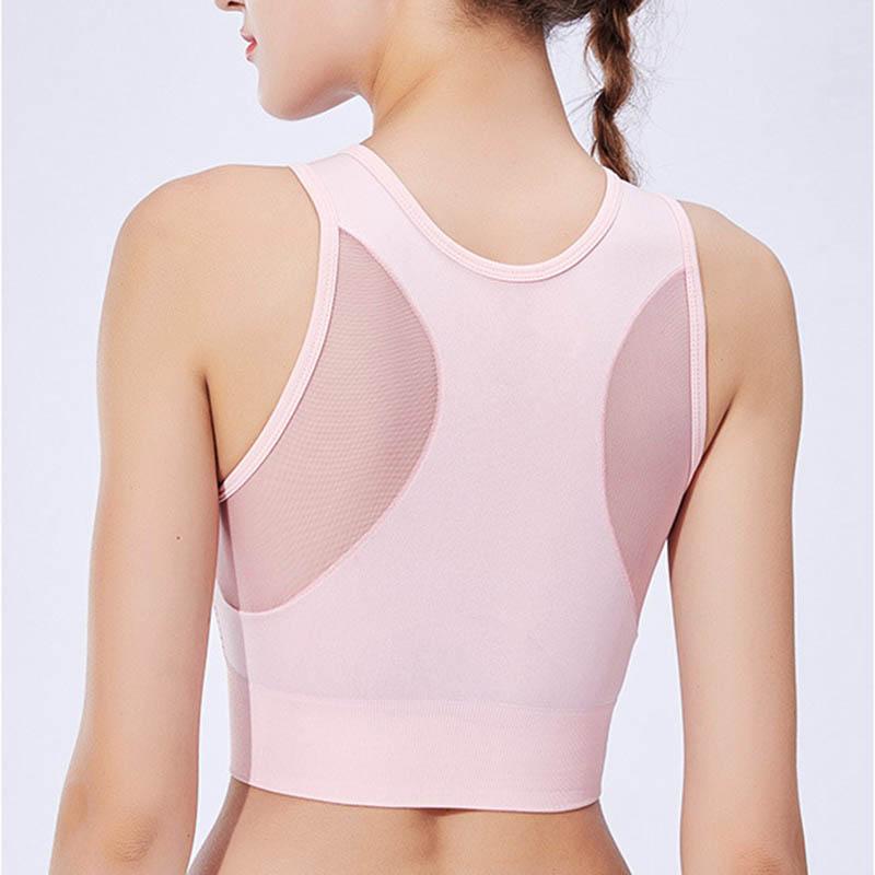 Women Workout Push Up Mesh Bra Tops